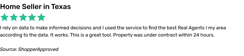 I rely on data to make informed decisions and I used the service to find the best Real Agents I my area according to the data. It works. This is a great tool. Property was under contract within 24 hours.