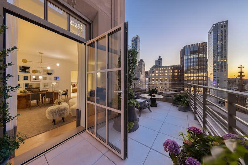 city view from a top-floor condo following a office-to-residential building conversion