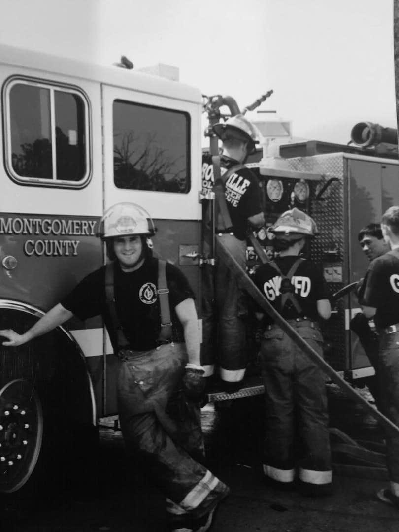 Daniel Goldstein, back in his firefighter days